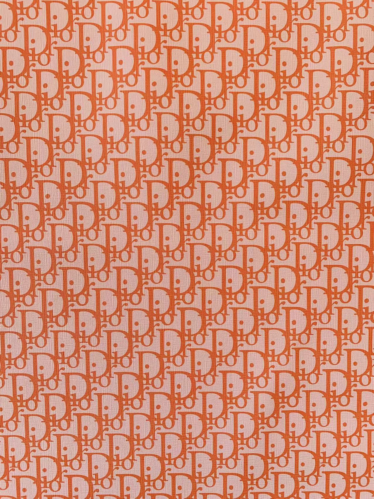 Classic Orange Dior Leather Case Fabric,Handmade Bag Fabric,Hand-made –  chaofabricstore