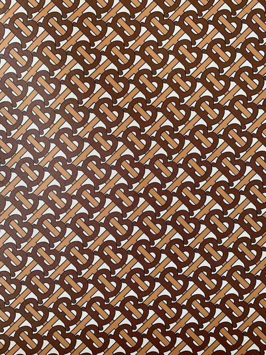Tianchao New Brown BT Design Leather Fabric For Handmade Handicraft Goods
