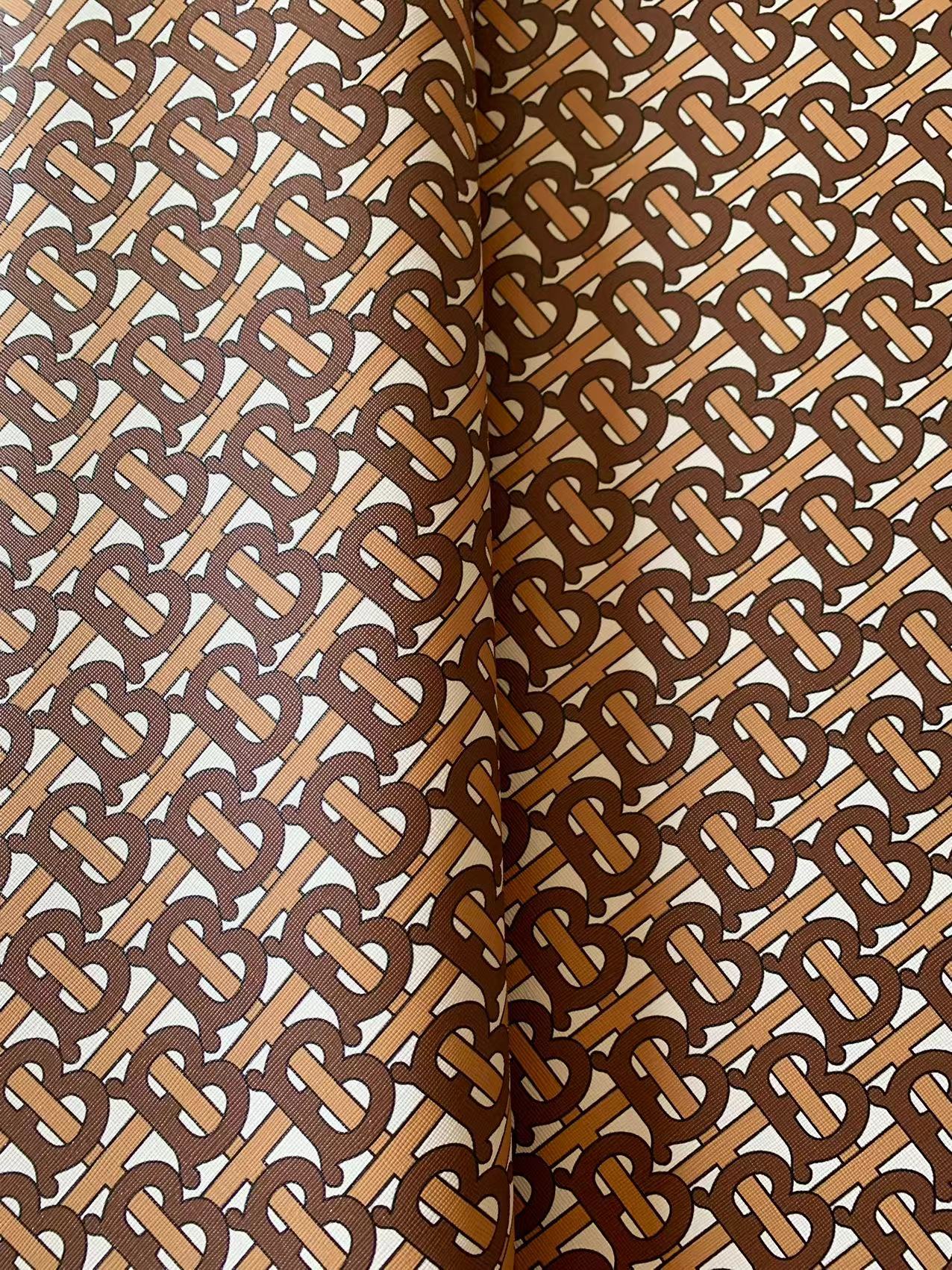 Tianchao New Brown BT Design Leather Fabric For Handmade Handicraft Goods