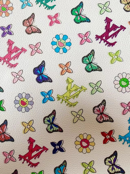 Craft Takashi Murakami With LV Leather Fabric For Handmade
