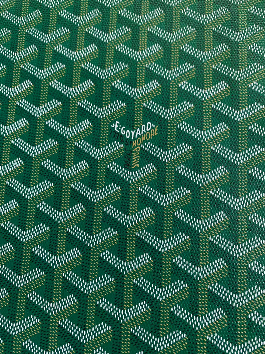 Best Quality Of Original Goyard Leather For Handmade Bag ,Furniture and Handicraft Goods By Yard(Green)