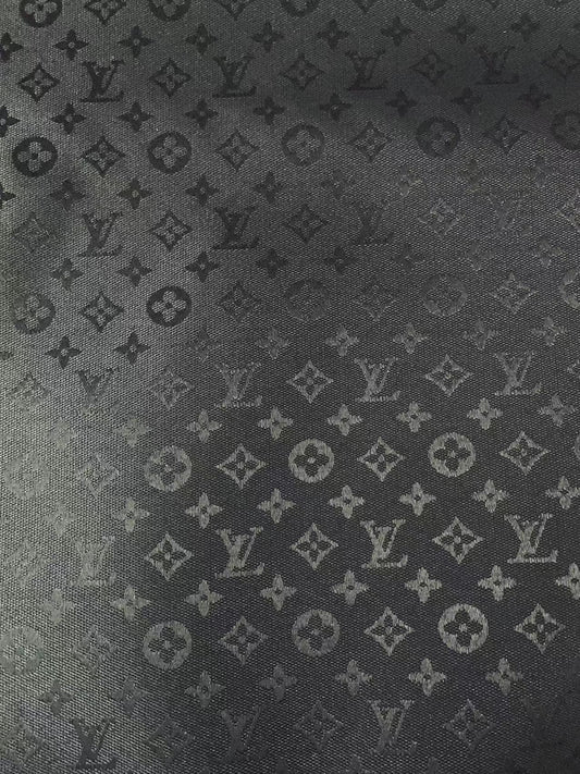 Fashion Black LV Jacquard Cloth Fabric For Handmade Sneaker,Upholstery And Apparel