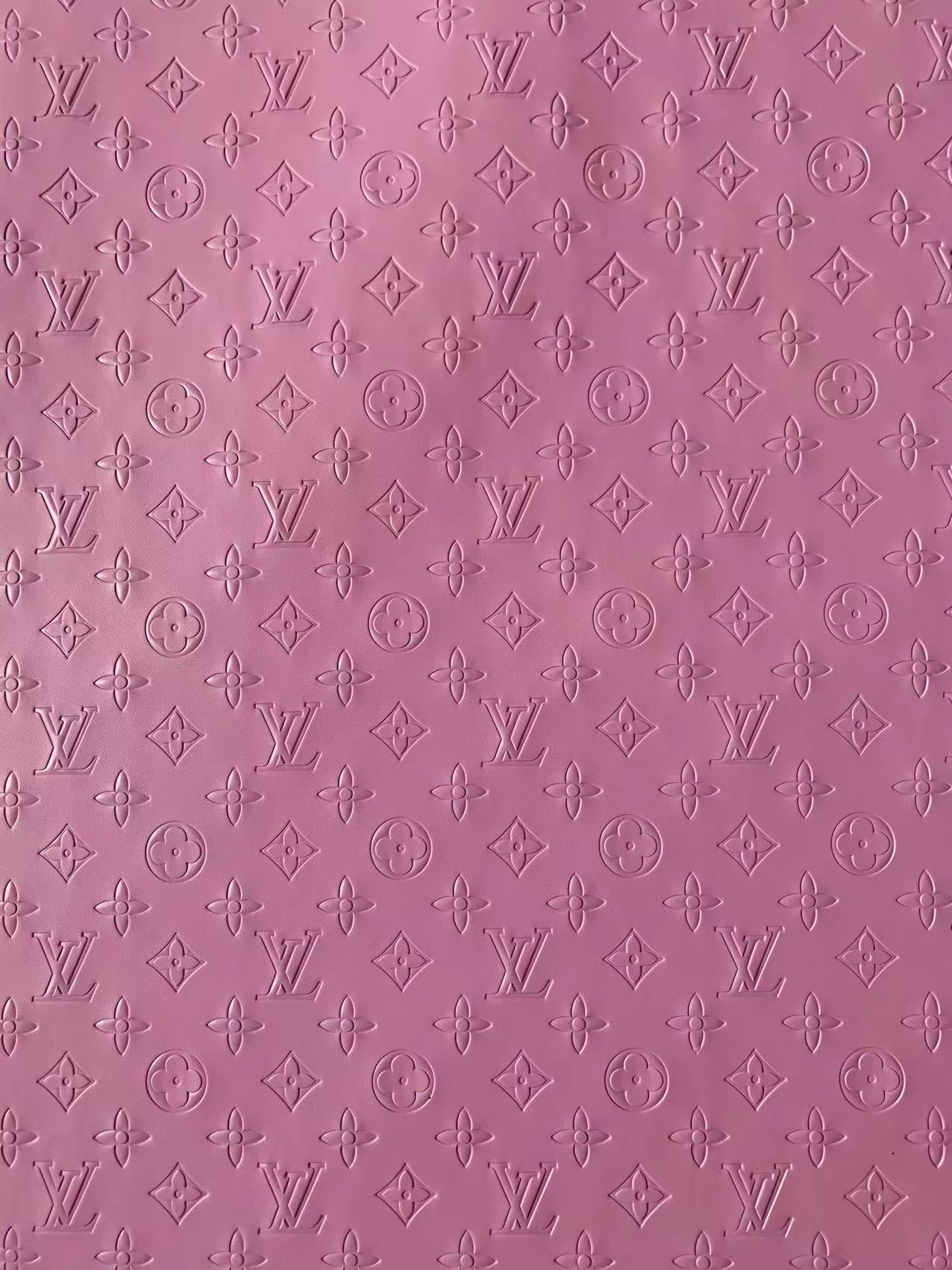 Napa Material Pink Embossed LV Leather For Upholstery Furniture Handicraft