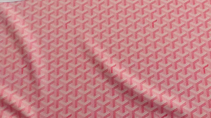 Craft Pink Cotton with Polyester Goyard Cloth Fabric For Handmade Clothing Apparel