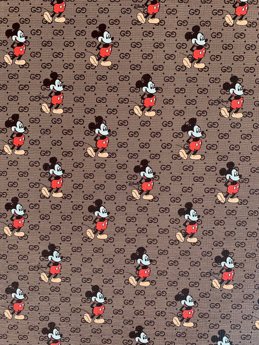 Classic Gucci Leather Case Fabric,Handmade Bag Fabric,Hand-made Shoes Fabric, Joint Disney Mickey Mouse