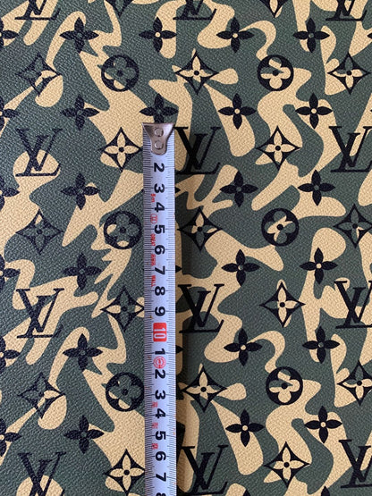 Classic LV Camouflage  Leather Case Fabric,Handmade Bag Fabric,Hand-made Shoes  Leather Fabric