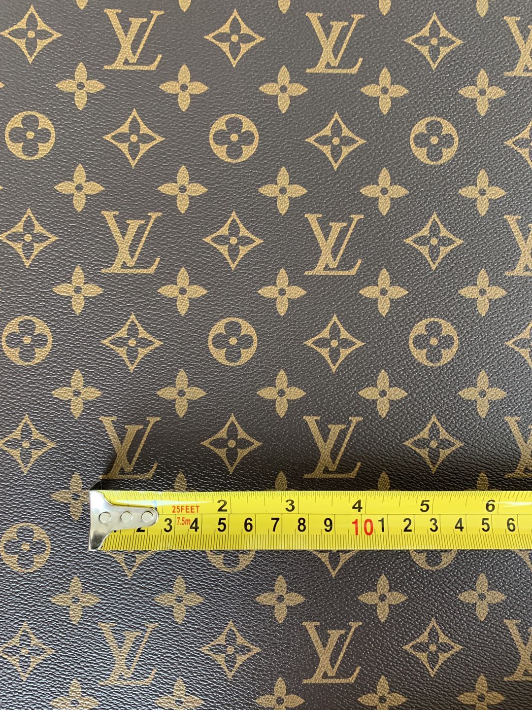 Classic LV vinyl crafting leather fabric For Handmade Shoes