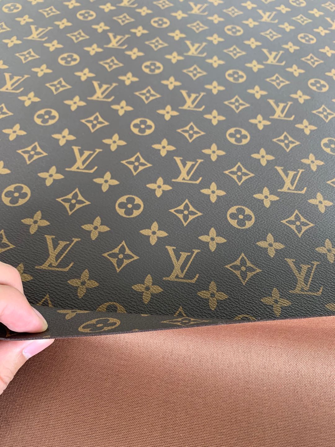 LV Inspired Fabric By the Yard or Half Yard Designer Inspired Fabric LV   Fabric Vinyl fabric Gold pattern