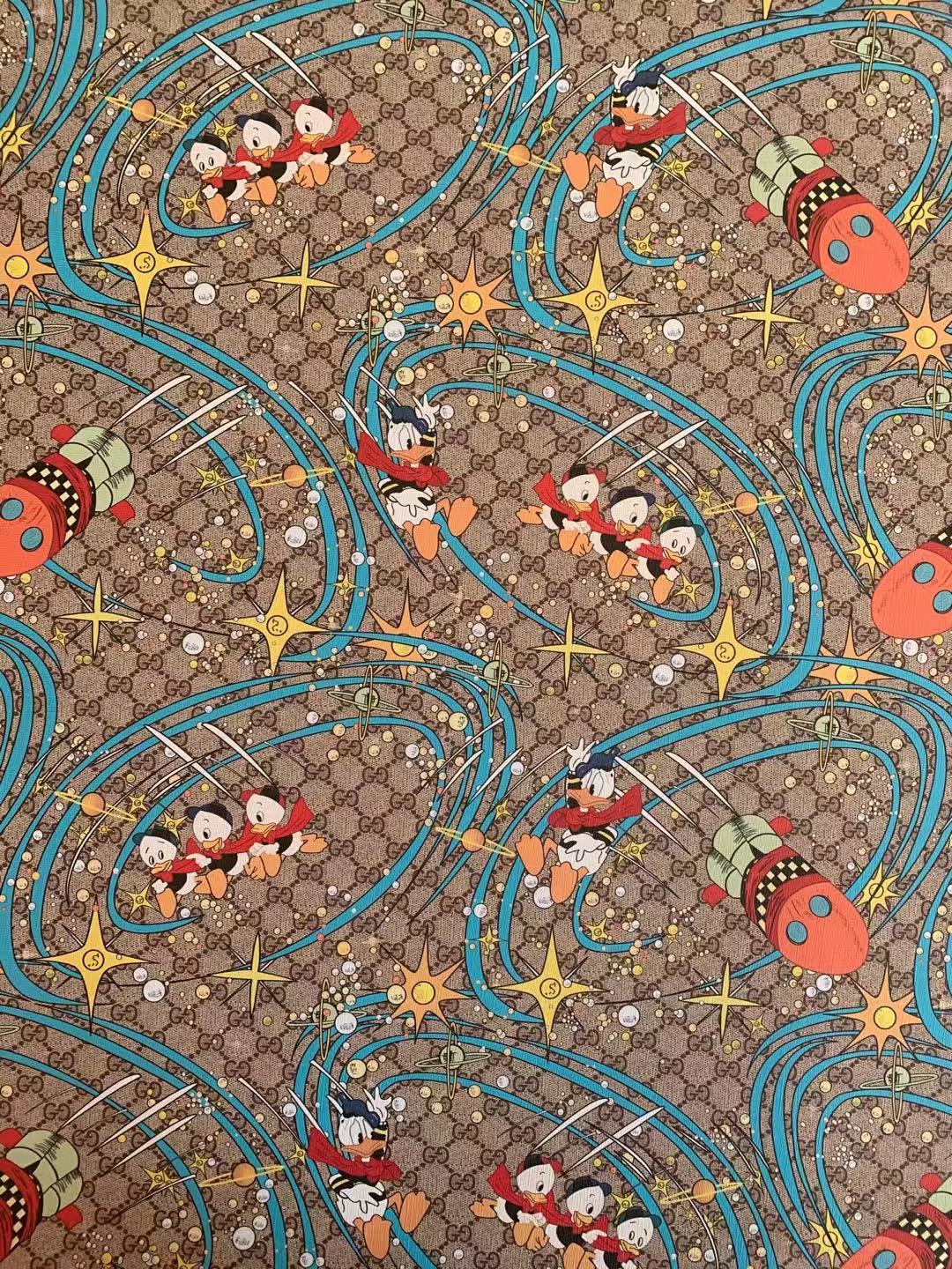 Classic Gucci Leather Case Fabric,Handmade Bag Leather,Hand-made Shoes Leather, Joint Disney Donald Duck