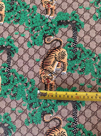 Classic Gucci Leather Case Fabric,Handmade Bag Fabric,Hand-made Shoes Fabric, with Tiger Leather By Yard