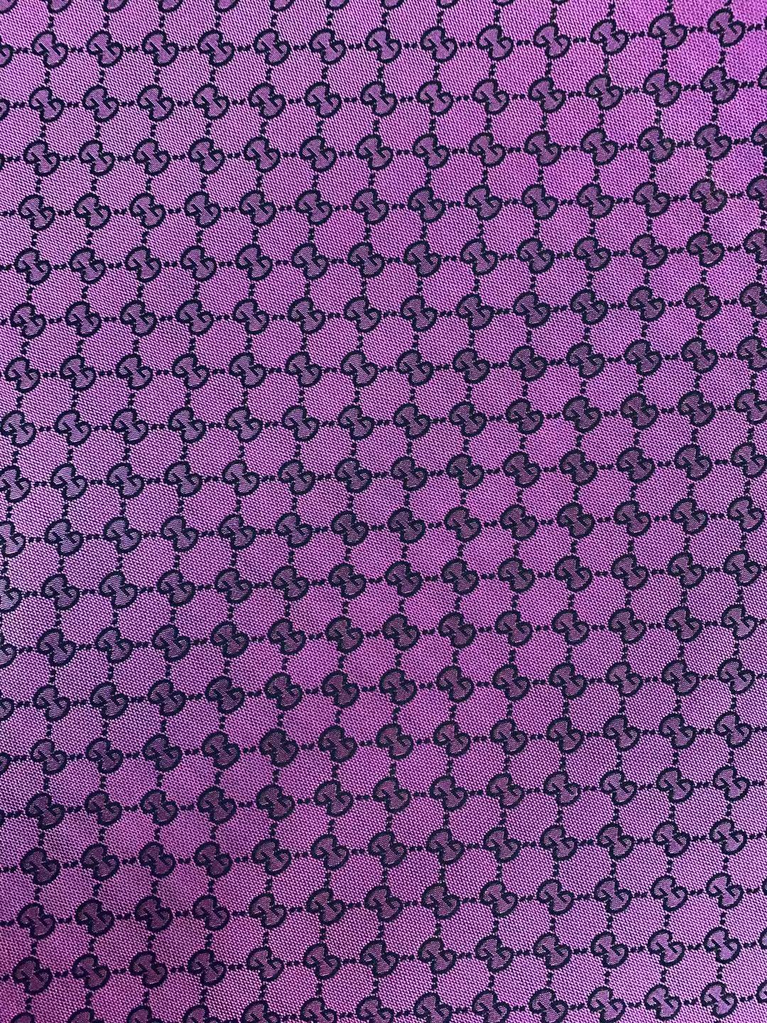 Fashion Gucci Jacquard Fabric Cloth, Fabric Bags Fabric Shoes Fabric Hat Fabric By Yards (Purple)