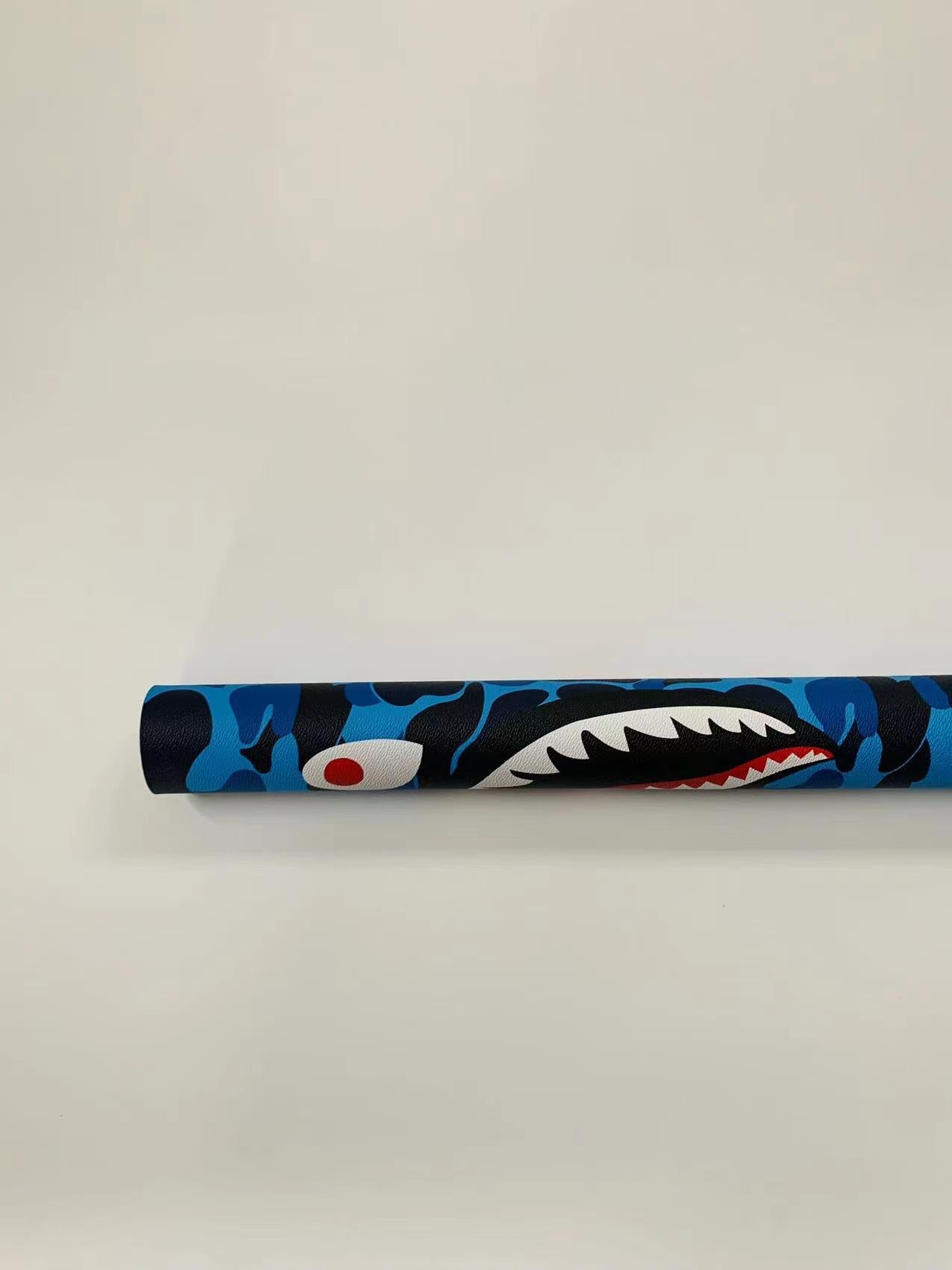Fashion Red Bape Shark Teeth WGM Design Custom Leather Fabric For Bags –  chaofabricstore