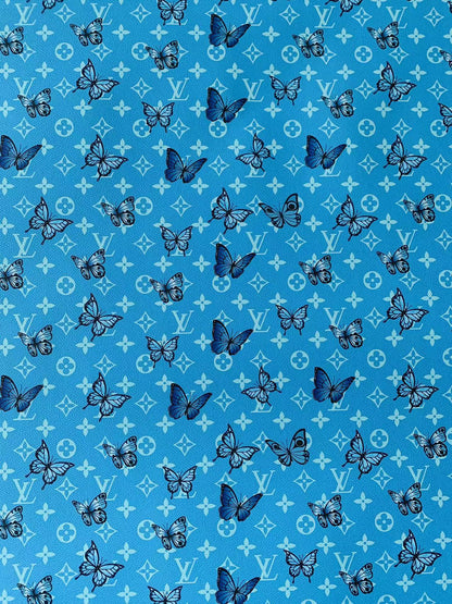 Classic Blue Cloud Pattern LV Leather Case Fabric,Handmade Bag Fabric, –  chaofabricstore