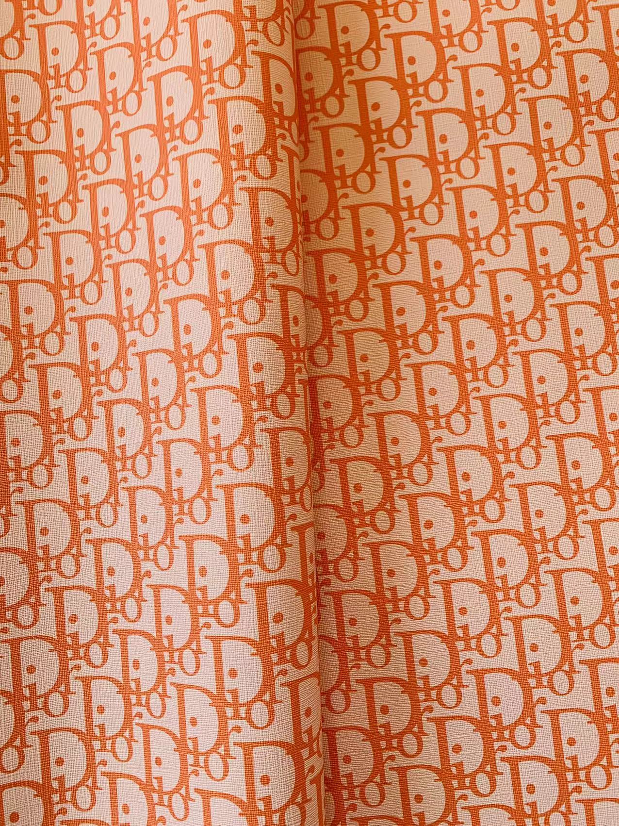 Classic Orange LV Leather Case Fabric,Handmade Bag Fabric, Shoes Fabri –  chaofabricstore