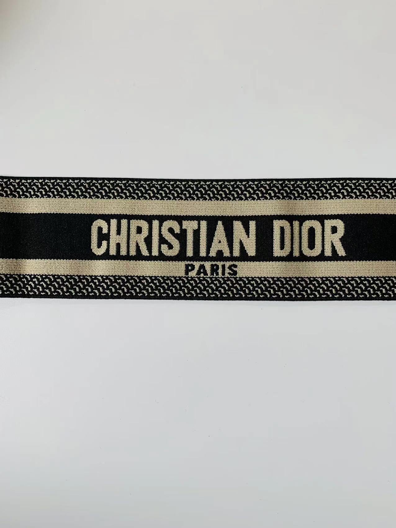 Christian Dior Paris 2.5 inch Elastic Strap ,Handmade
