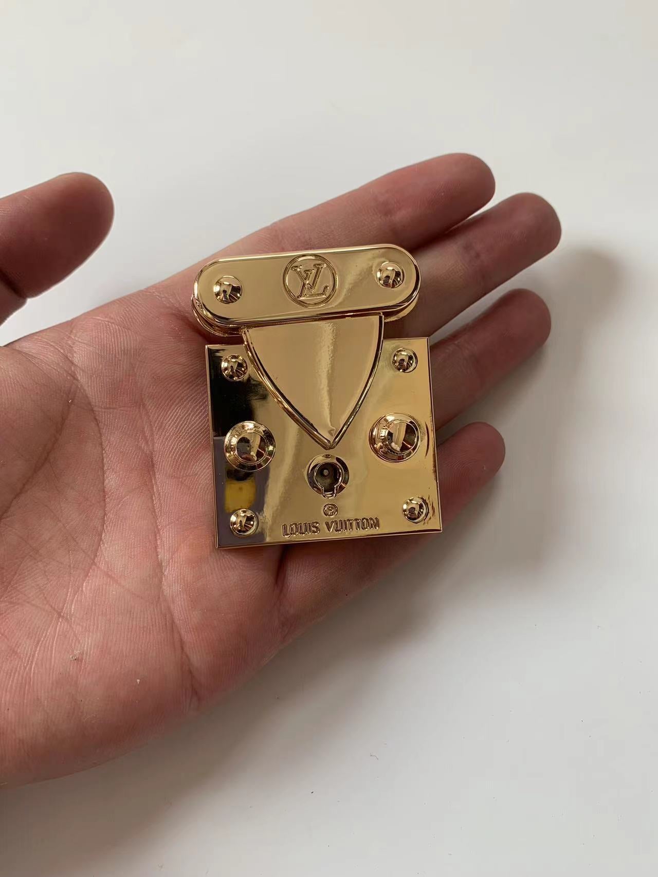 Gold Louis Vuitton Metal Key Ring