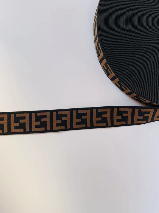 Fashion LV 1.5 inch Elastic Strap ,Handmade Striped Ribbon Trim Embroi –  chaofabricstore