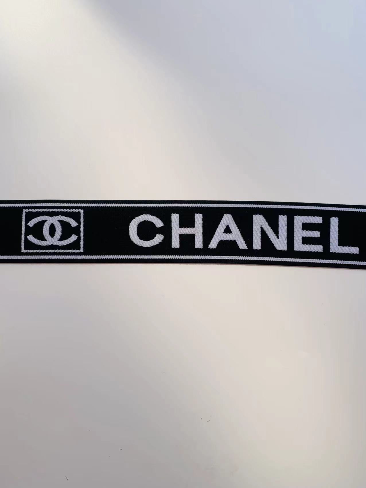 Chanel White Ribbon Headband 