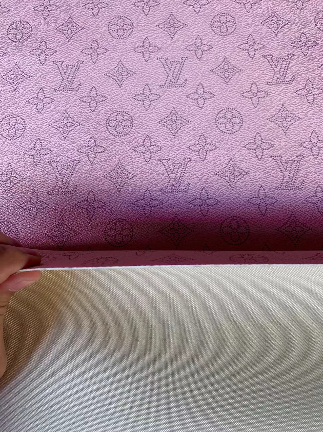 Classic Pink LV Pencils Design crafting leather fabric For
