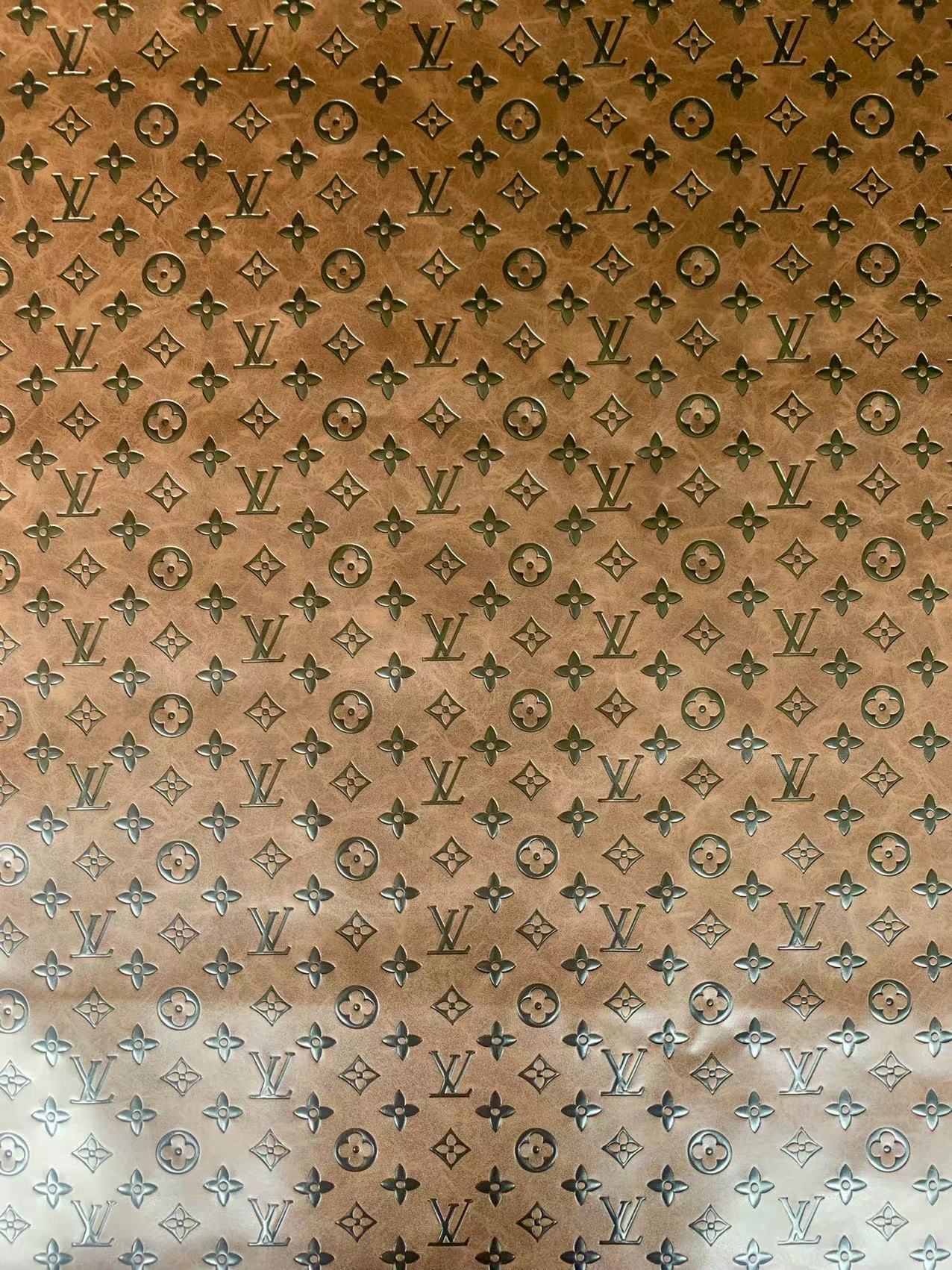 Classic LV vinyl crafting leather fabric For Handmade ShoesFurniture   chaofabricstore