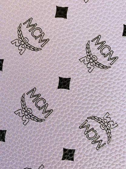 Classic MCM Leather Case Fabric,Handmade Bag Fabric,Hand-made Shoes Fabric (Purple)