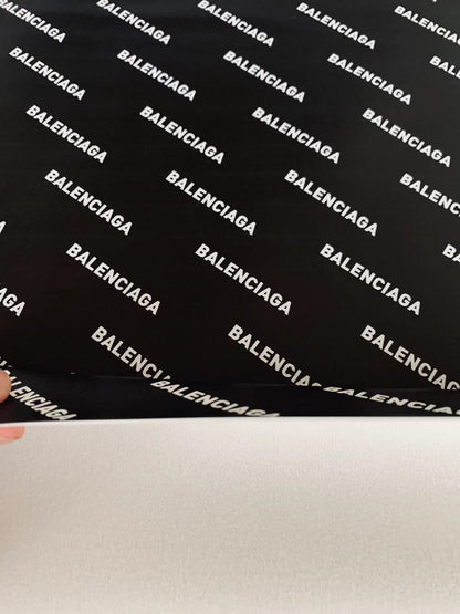 Fashion Balenciaga Leather，Handmade Bag Fabric, Hand-made Shoes Leather Fabric By Yard（Black)