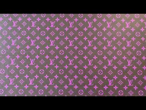 Fashion LV Black with Purple Design Vinyl Leather Fabric For Handmade –  chaofabricstore